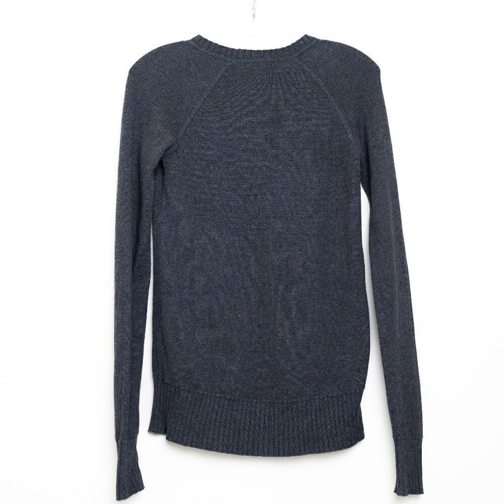 Lululemon Still Lotus Sweater Reversible in Heathered Black Fits Small - Picture 5 of 13